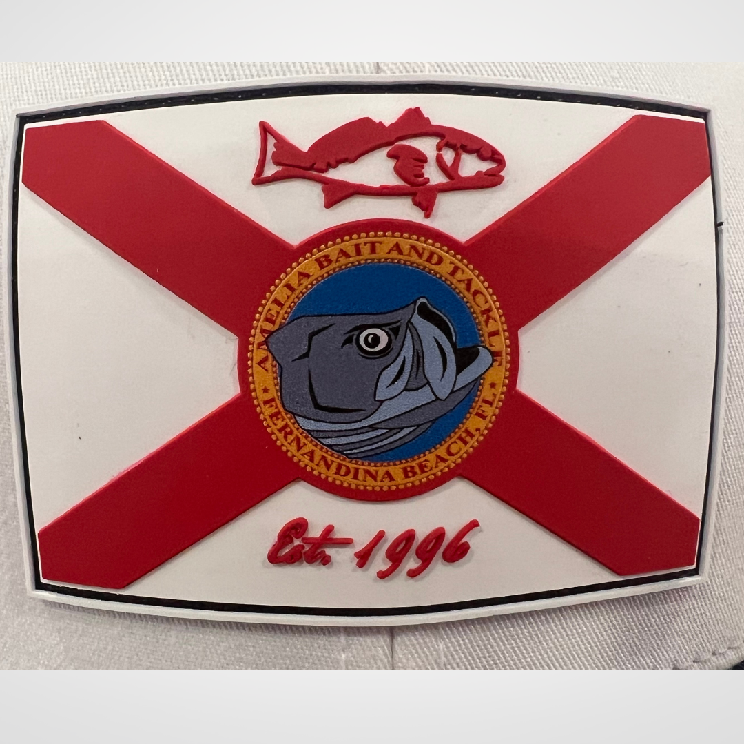 AIBT florida flag rubber patch performance hat Richardson 935 in Cardinal